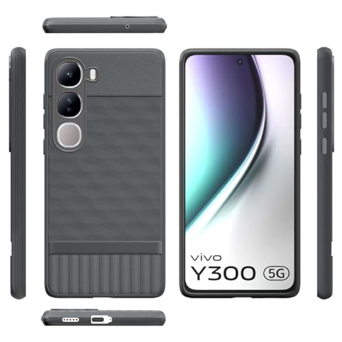 Image of Shockproof Case for Vivo Y300 5G / V40 Lite 5G | Full Camera Protection | TPU Flexible Back Cover for Vivo Y300 5G / V40 Lite 5G (Graphite Grey)