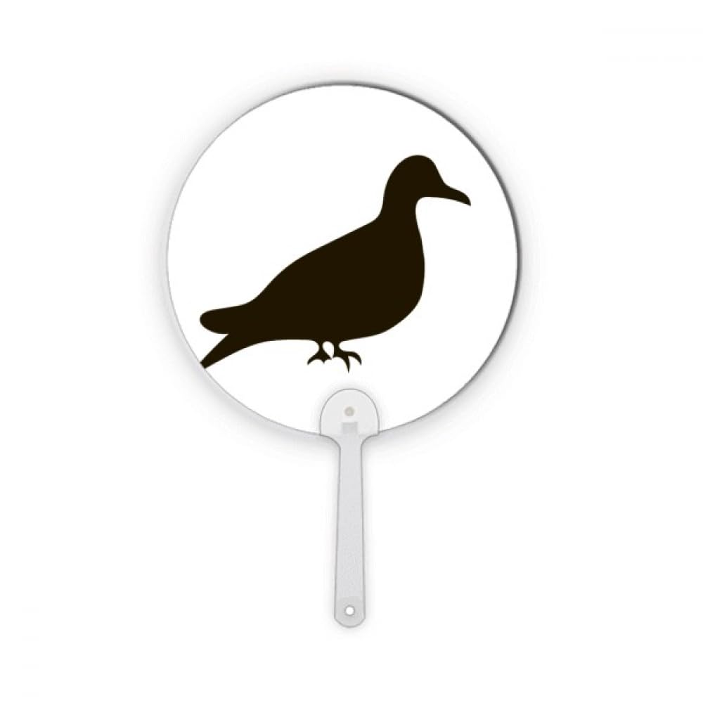 Éventail rond en plastique pigeon noir idéal pour vos pique-niques