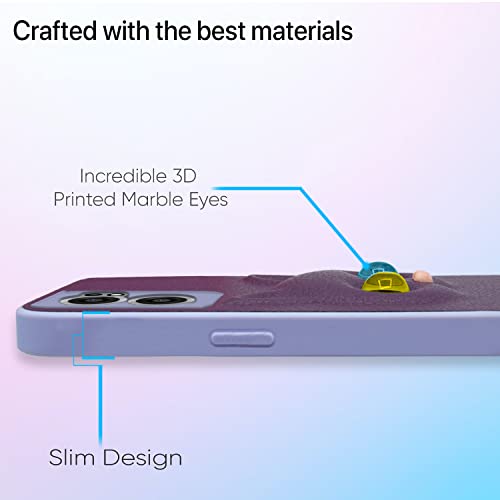 Image of Pikkme Back Cover for Oneplus Nord Ce 2 5G Cute Cat Design Soft TPU Leather Style Bumper Case for Girls (Purple)