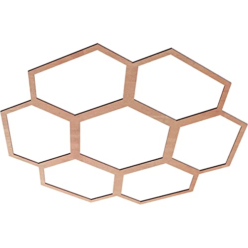 Image of Ekena Millwork 40 inchOD x 17 1 /8 inchID x 1 /4 inchT Florin Wood Fretwork Pierced Ceiling Medallion, Cherry