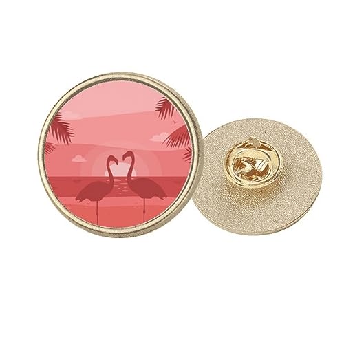 Broche Flango Couple Rouge Crépuscule Un Cadeau Idéal de Style Art Déco