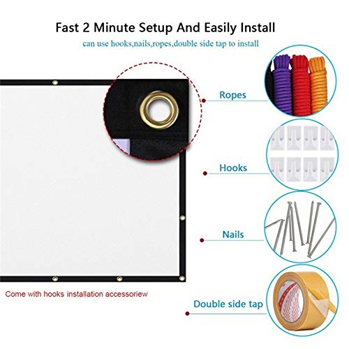 Pantalla de proyector plegable simple de 100 pulgadas miniatura 6