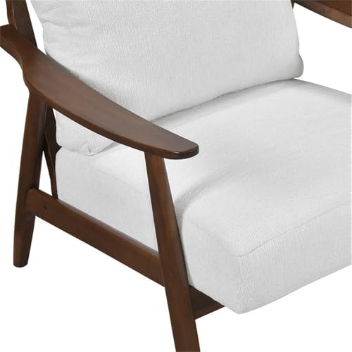 Sillón Textil Beige Estructura Madera Rubberwood miniatura 7