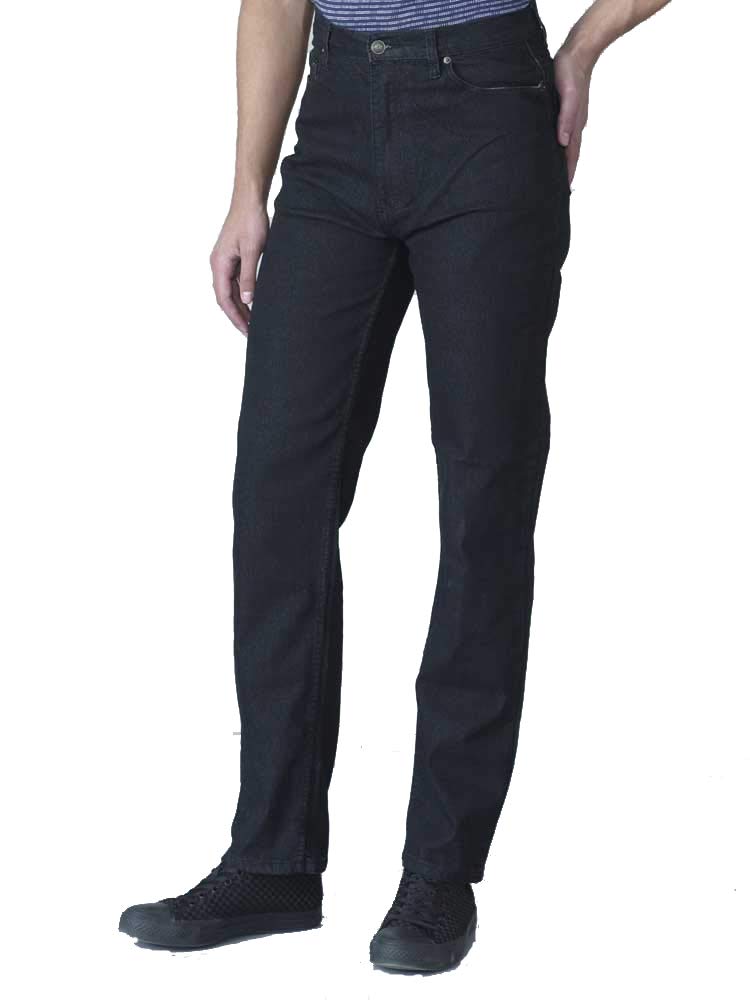 Duke D555 Men's Black Plus Size Stretch Jeans (42"-60") - 56" 34", W56- L34