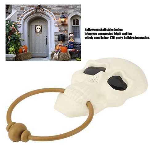 Campainha de Halloween, campainha de caveira alimentada por bateria, estilo Halloween, cabeça de cav