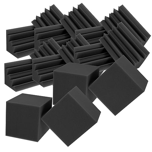 BESTonZON 16 piezas Trampas de graves acústicas para absorción de sonido de baja frecuencia con paneles de espuma para estudio y KTV, ideales para home theater y salas de grabación miniatura 1