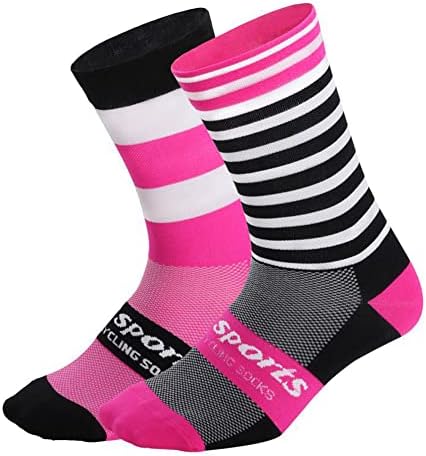 Chaussettes de cyclisme pour hommes et femmes en plein air Pro VTT course voiture chaussettes de sport chaussettes de course à pied chaussettes de cyclisme (couleur : A/vert, taille : 39-45