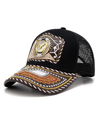 Image of TOPACC Western Trucker Hat for Men Women Cowboy Country Hat Snapback Cap