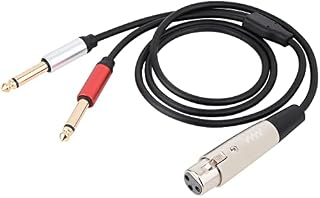 innov8 XLR 3Pins Female to Dual 2 x 6.35mm 1/4" TS Mono Y Splitter Microphone Cable - 1m
