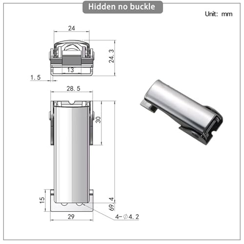 Boucle de connexion serrée industrielle boucle cachée réglable inox - 3