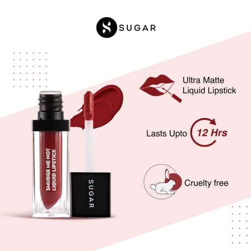 Image of SUGAR Cosmetics Smudge Me Not Liquid Lipsticks for Women | Transferproof & Waterproof | Lasts 12+ Hours | Matte Lipstick | 4.5ml - 29 Scarlet Starlet (Orange Red)