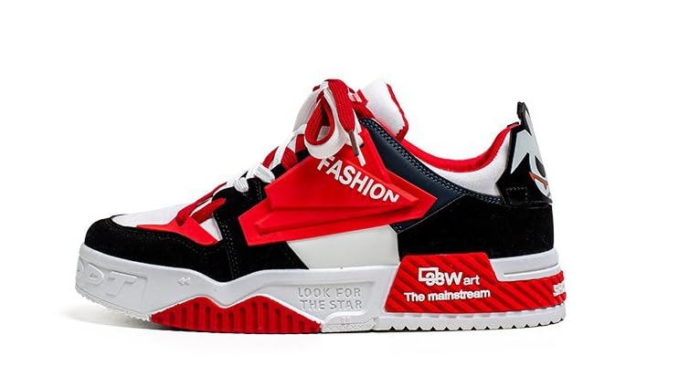 Men's Skate Shoes - Trendy Lace-Up Sneakers for Casual & Sport Wear | Lightweight Comfortable Athletic Shoes