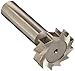 KEO 68090 High-Speed Steel Woodruff Keyseat Cutter, Uncoated (Bright) Finish, Round Shank, 1/2" Shank Diameter, 1-1/8" Cutter Diameter, 12 Straight Teeth, 1/4" Face Width