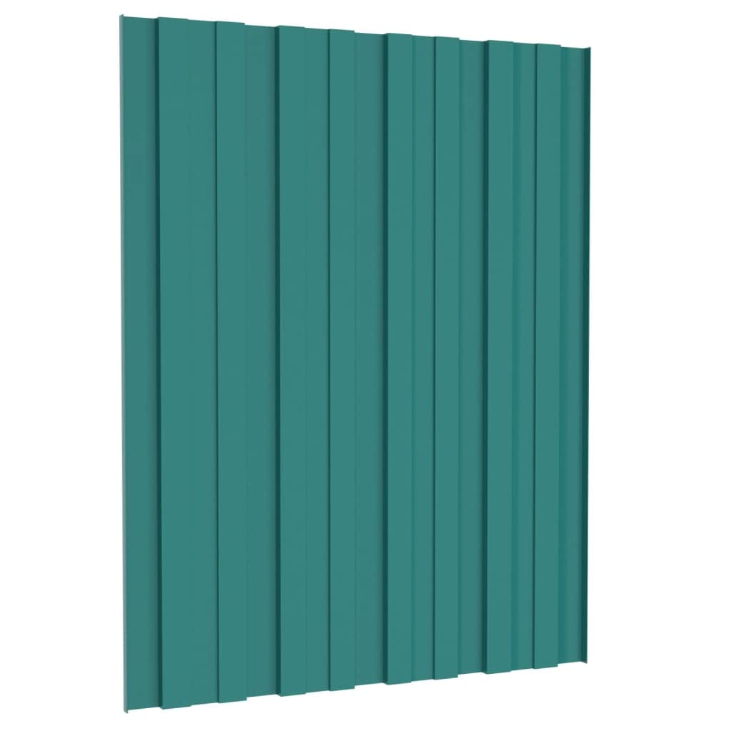 Home Furniture - Paneles de techo (12 unidades, acero galvanizado, 60 x 45 cm), color verde