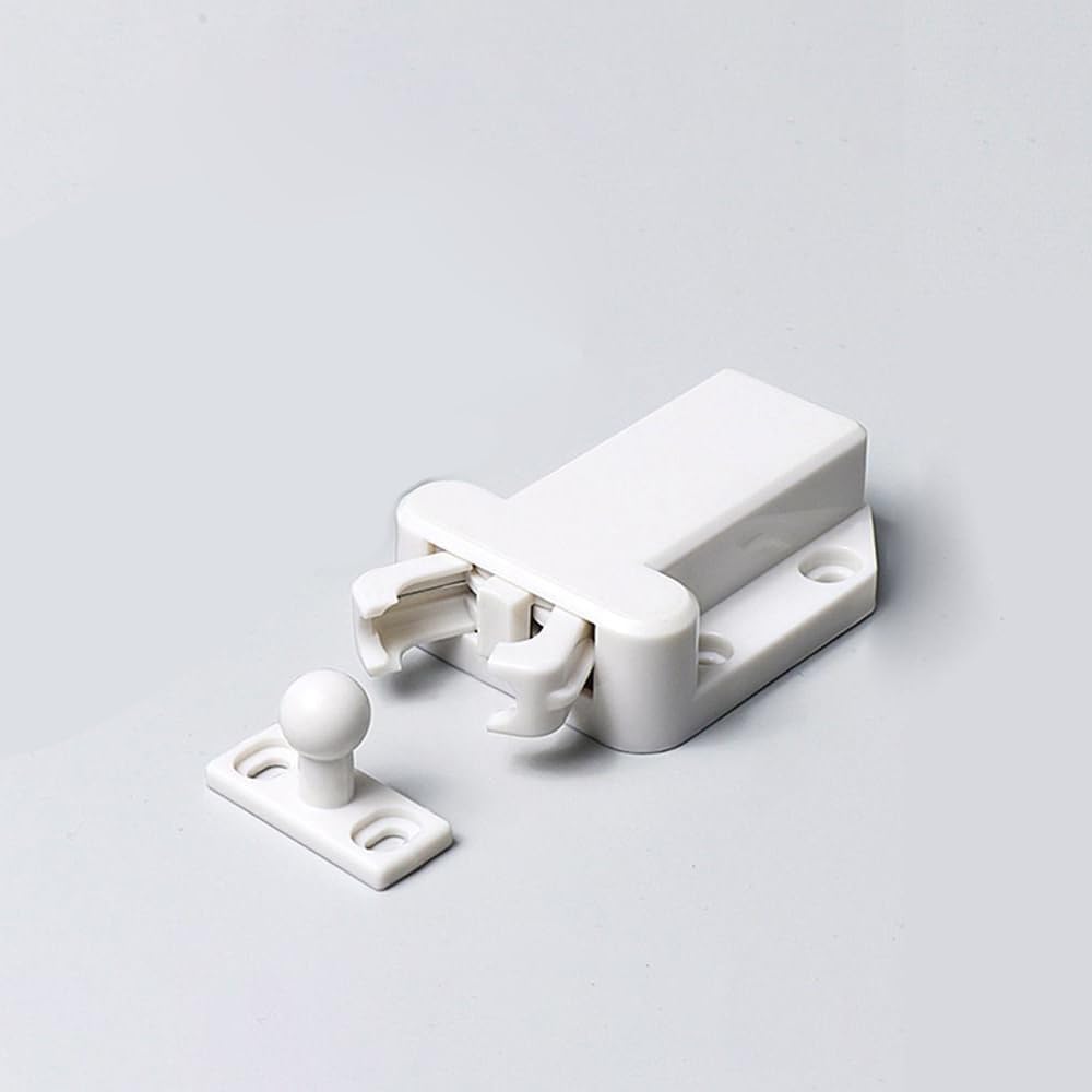 Cabinet Catches Cabinet Pulls Catches Invisible Press Furniture Hardware Door Bouncer Panel Opener(White)