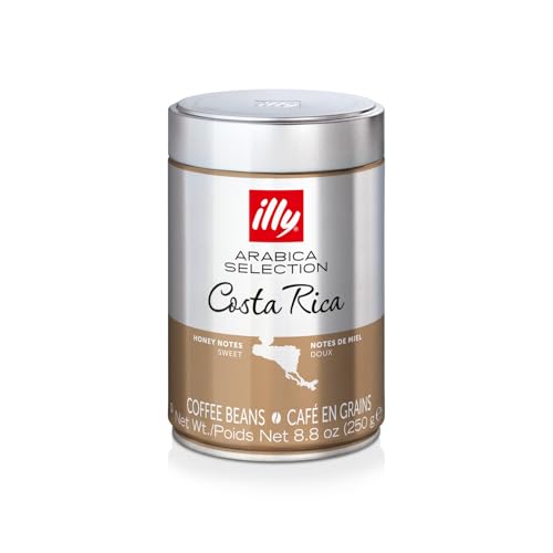 Illy- Cafe en Grano - Arabica Selection - COSTA RICA - Sabor Armonioso con Notas de Miel - 250 Gramos