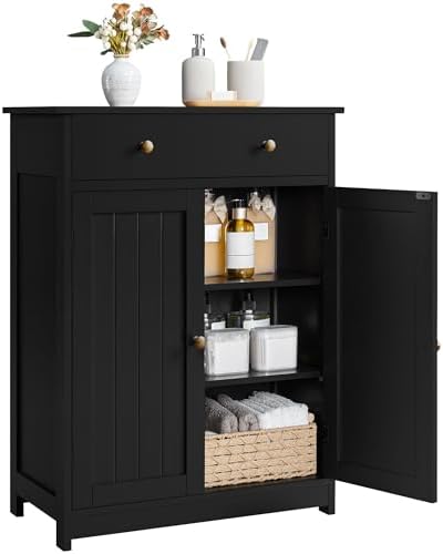 Amazon.com: Yaheetech Bathroom Storage Cabinet with 1 Drawer and 2 ...