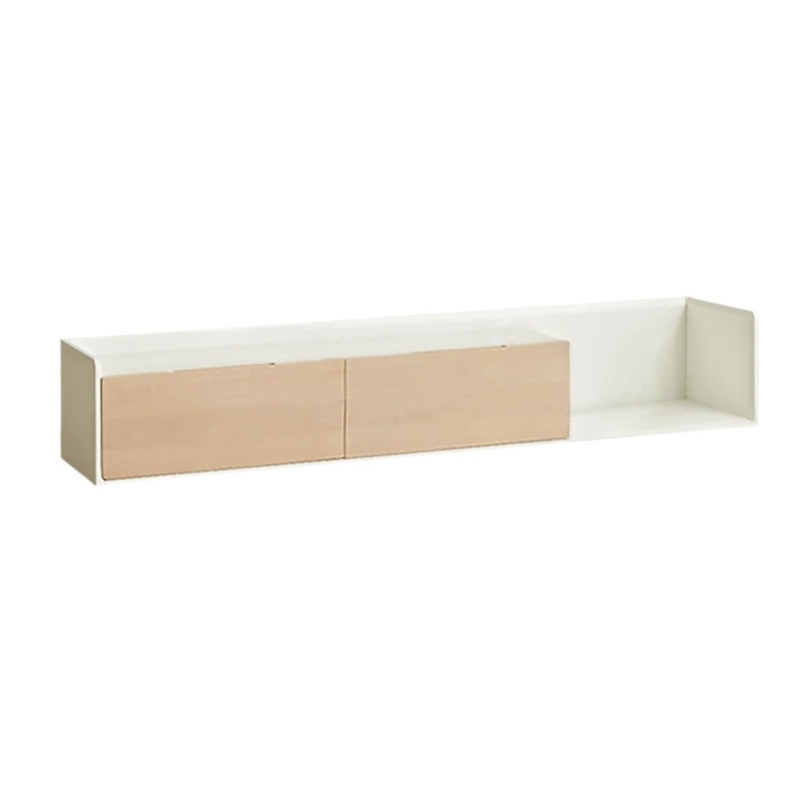 Soporte para TV Mueble de TV Madera montado en la Pared Blanco, Mueble Decorativo y Almacenamiento Flotante for el hogar, Sala Estar Consola de televisión