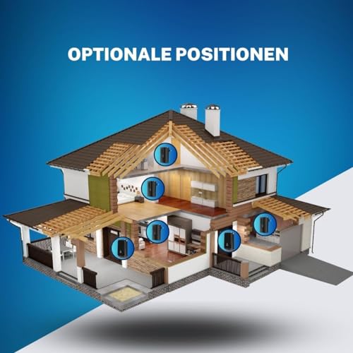 Bell4U Kabellose Funkklingel - Batterielose Türklingel mit Vier Empfängern und 2 Sender - Wasserdicht - 4 Lautstärkestufen - 52 Klingeltönen - Wasserdicht - Schwarz - Klingel Haustür