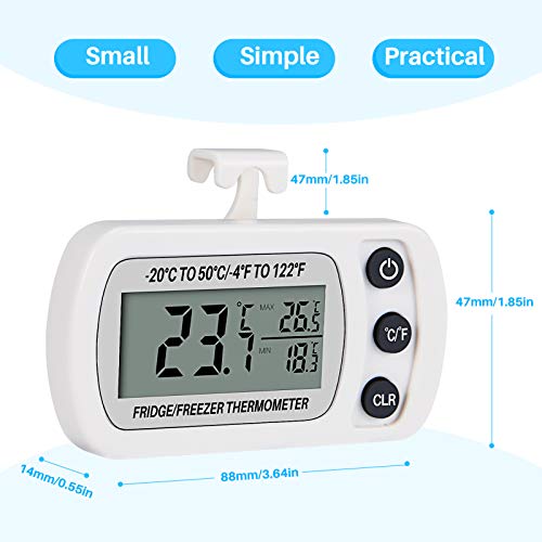 Min-Max-Thermometer Thlevel 2er Set für Kühlschrank und Gefrierschrank