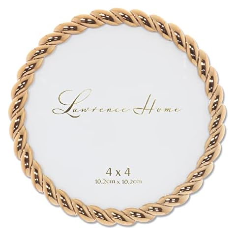 Lawrence Gold Rope Design Metal Frame 4x4 Cover