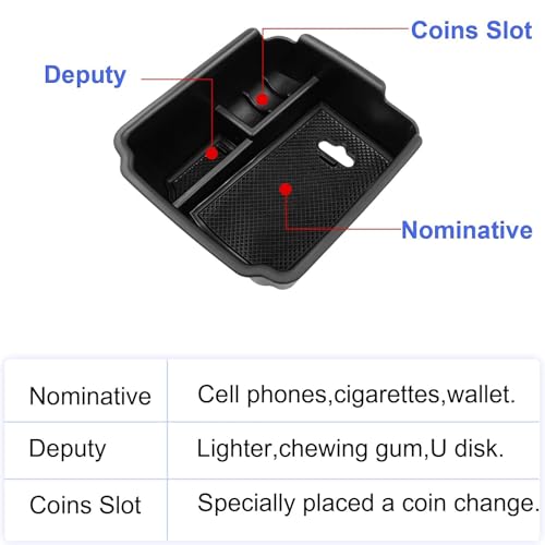 TTCR-II Center Console Organizer Tiguan 2018-2024, for VW Taos Console Organizer Tray 2022-2024, Compatible with Volkswagen Tiguan Middle Storage Box Taos