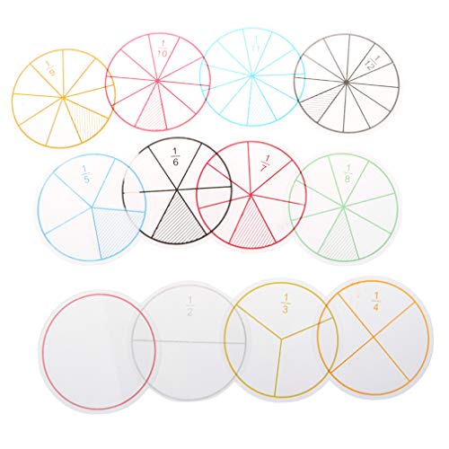 L_shop Numéros de Fractions numérotés Cercles de Fractions mathématiques Jouets éducatifs Jetons de mathématiques Mathématiques Nombre Enfants Élèves Outils pédagogiques Jouet Cover