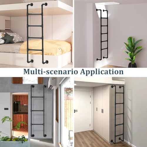 Escalera recta para interiores y exteriores de metal resistente de 270 cm 7