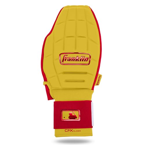 Franklin Sports MLB CFX PRT Sliding Mitt - Youth - Yellow + Red - image 1