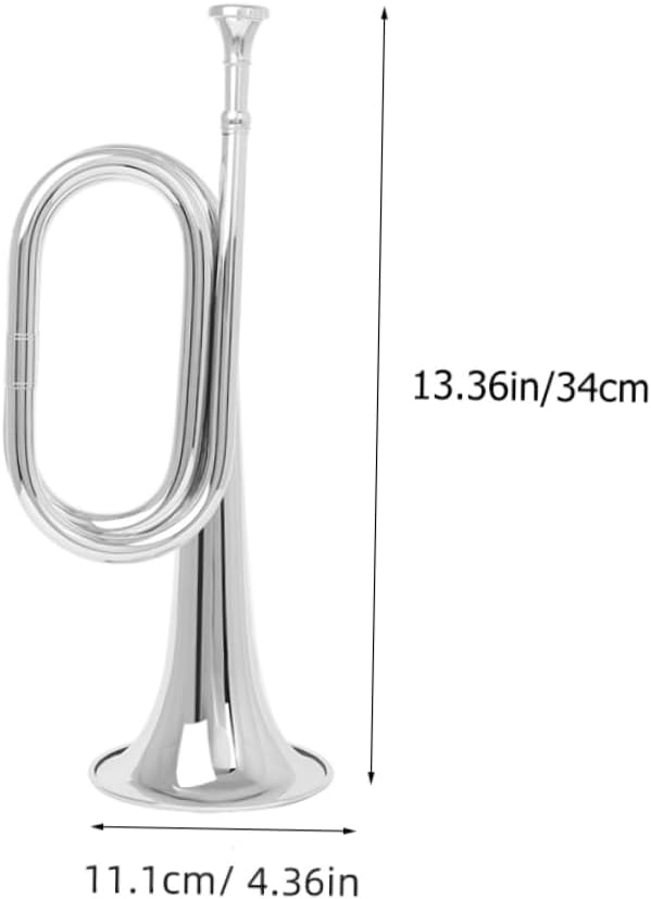 Sosoport Bugle for Beginners Durable Copper Trumpet Bugle for Orchestra Easy to Play c Key Horn for Students and Military Bands