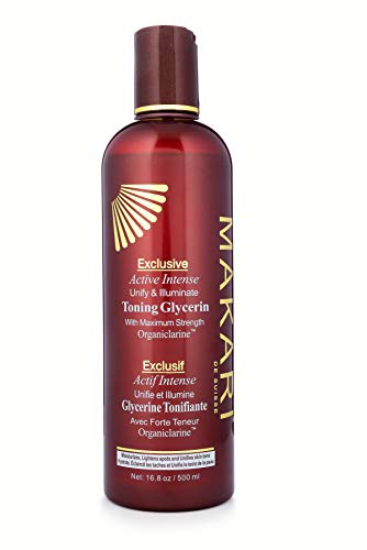 Makari Exklusiv Aktiv Intensiv Toning Glycerin 16.8oz - Haut Aufhellung & Aufhellung Feuchtigkeitscreme für Körper mit Organicarine - Whitening Behandlung für dunkle Markierungen & Altersflecken