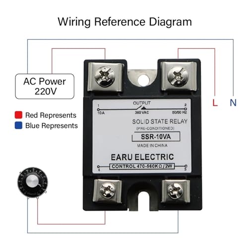 Solid State Relay SSR-40VA boîtier robuste pour régulation AC 380V
