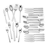 Kate Spade Park Circle 45-Piece Flatware Set, 7.55 LB, Metallic