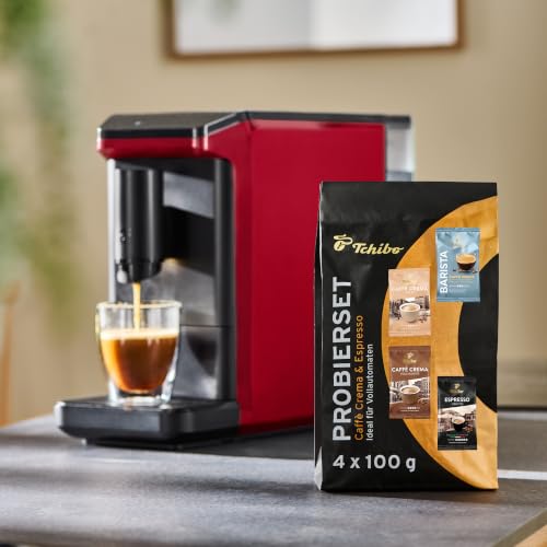 Tchibo Kaffeevollautomat Esperto mini, Rot, Kaffeeprobierset gratis – Ansicht 4