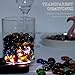 50PCS Mini Glass Gems,Mixed Colour Mancala Stones Flat Bottom Marble Beads for Home Decorative Art Craft Vase Filler(0.5