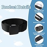 Money Belt, 2 Pcs Security Belt for Travel for Men Hidden Anti-Theft Nylon for Business Trip Jogging Outdoor Working Gift for Fathers Dad Men Boyfriend (Black,Khaki) - Image 3