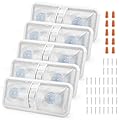 Risornda 12V RV Ceiling Double Dome Light, RV Lights Interior 5 Pack, 800LM Camper Lights for Inside with ON/Off Switch, 7W RV Lighting fixtures for Car Trailer Boat, 4500K Nature White.