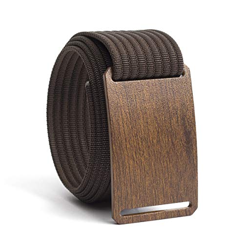 GRIP6 Walnut Belt: Durable Belts for Men & Women, Versatile Nylon Tactical Belt for Work, Golf, Casual & Outdoor Use - Made in the USA