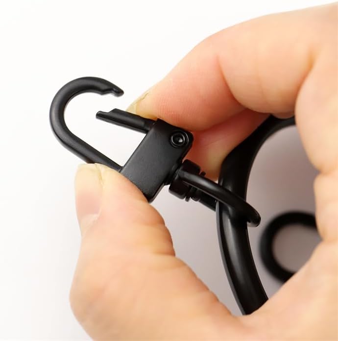1Set Metal Swivel Snap Hook, Double Opening Key Chain Clip with spring KeyRing for DIY Crafts, Hotel key management