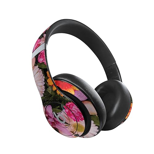 Image of MightySkins Skin Compatible with Beats Studio Pro - Watered Flowers | Protective, Durable, and Unique Vinyl Decal wrap Cover | Easy to Apply, Remove, and Change Styles