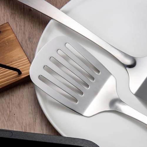 IMEEA Slotted Turner Stainless Steel Slotted Spatula for Cooking Metal Turner Spatula for Kitchen Use, 13.5-Inch