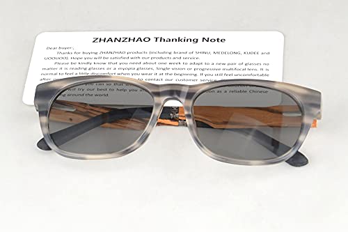 SHINU UV400 Polarized Sunglasses Men Acetate Wood Frame Fishing Glasses for Driving Hiking ZF1093