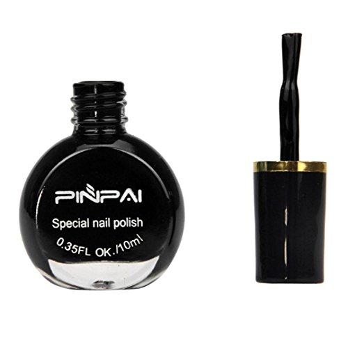 Nail Polish， Misaky Art Template Stamp Stamping Painting Varnish Manicure Design (Black)