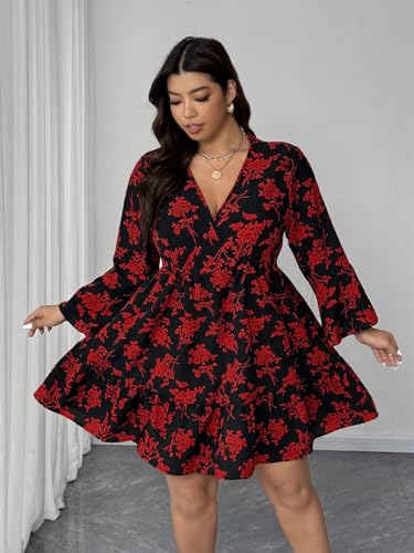 Plus Size Summer Dresses for Women Casual Short Sleeves A Line Midi Dress4