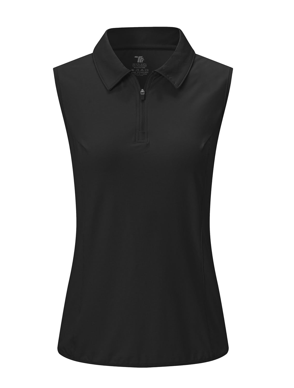 YSENTO Women's Sleeveless Golf Shirts Tops Clothes Collared 1/4 Zip Quick Dry Tennis Polo Shirts Apparel