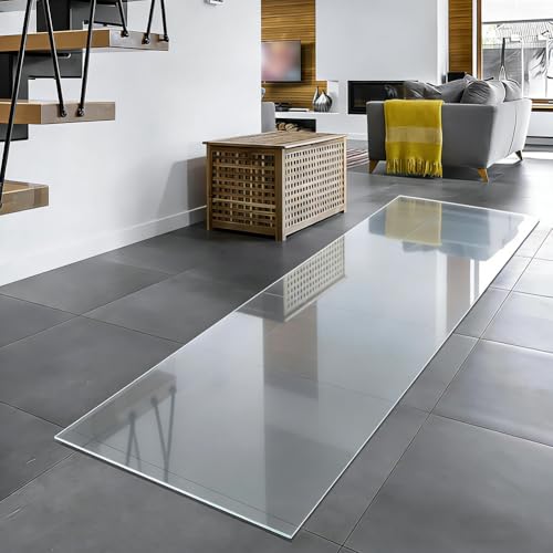 HEFJIAYCIQ �v���X�`�b�N�������i�[�}�b�g�A��������~��PVC�t���A�ی�J�o�[�A�L�b�`���E���ցE�h�A�t�߂̏��p�h���d�l,Clear,140x650cm(55x256inch)