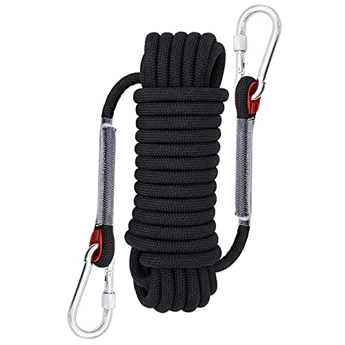 Alicacho 12mm Climbing Rope 10M(32ft) 20M(64ft) 30M(96ft) 40M(131ft) 50M (164ft) Outdoor Static Rock Climbing Rope, Escape Rope Ice Climbing Equipment Fire Rescue Rope