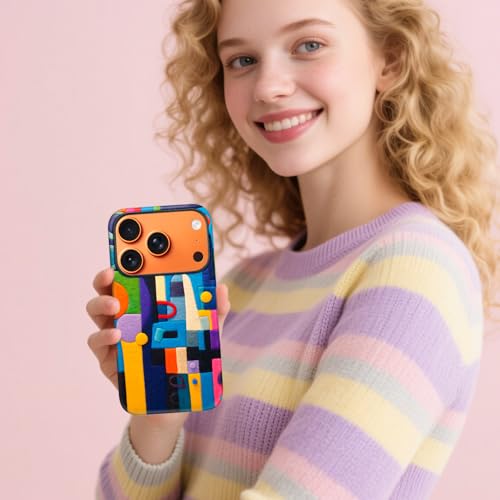 Coque iPhone 17 Pro Max résistant aux chocs avec art géométrique - 7