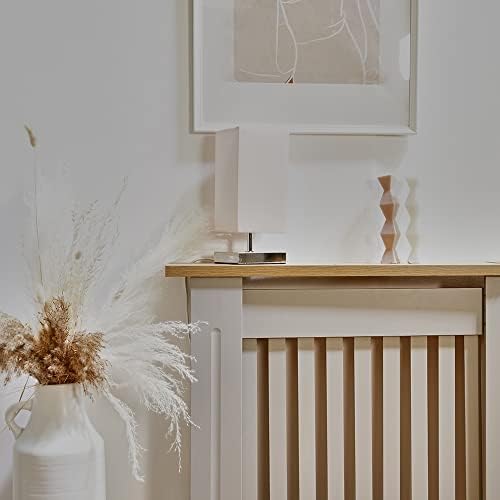 Modern Square Polished Chrome Touch Table Lamp with a Pink Shade