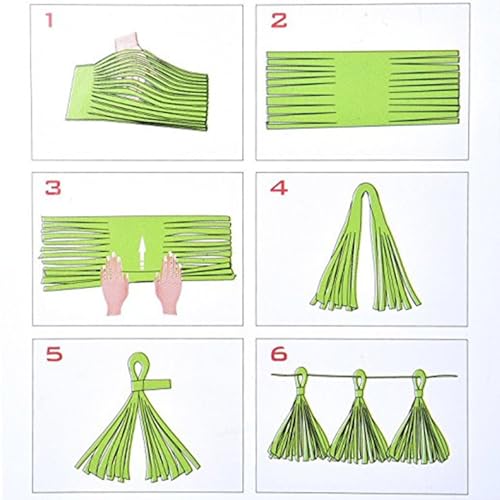 Image of Black Green Tassel Garland,Tissue Tassel Banner for Party Decorations,Pack of 20